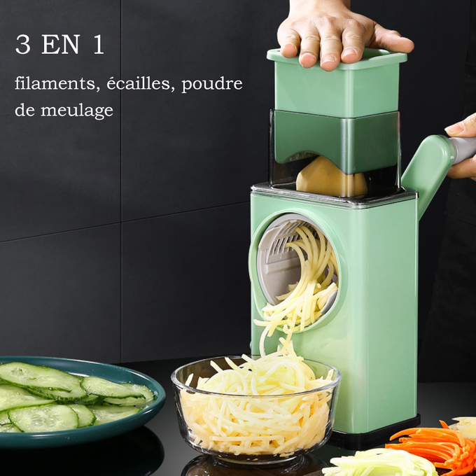 Hachoir Rotatif 3 en 1 – Le Secret d’une Cuisine Rapide et Sans Effort